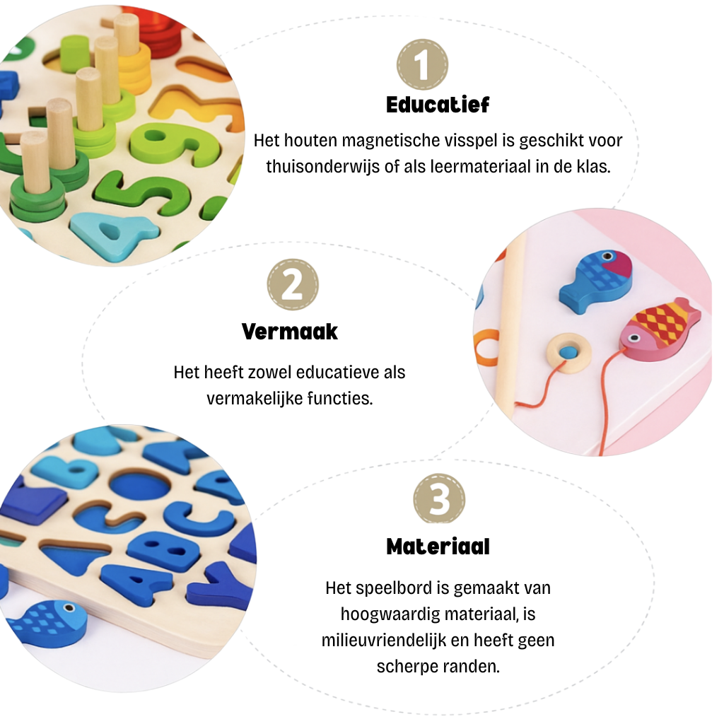 Stimuleer spelenderwijs de hersenontwikkeling met het Learn Board Montessori speelbord