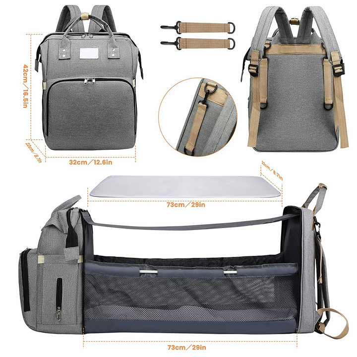ComfyCarry (waterdichte) Luiertas met Verschoonstation en USB poort