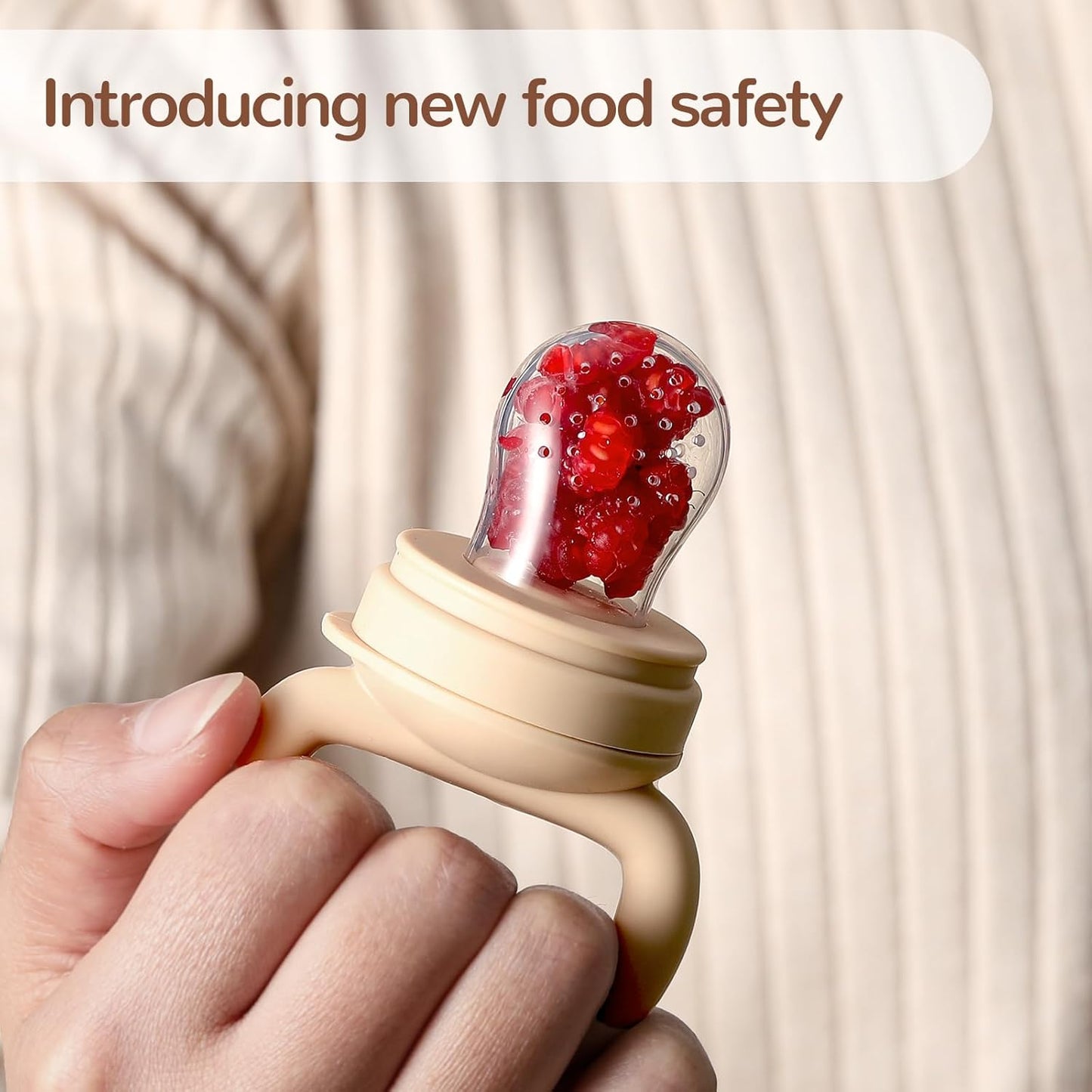 TinyBites 2-in-1 Baby Fruit Feeder & Teether Set maakt veilig snacken en tandenrijpen makkelijk