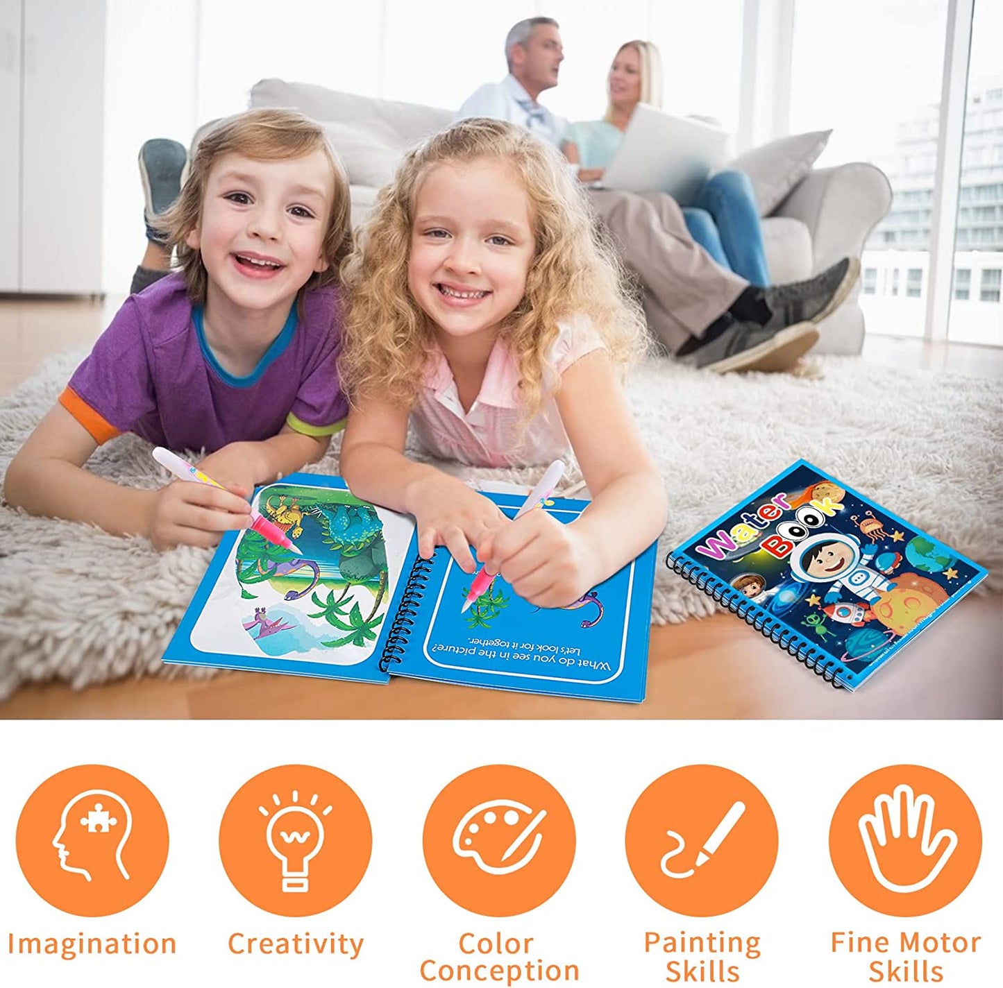 AquaWonder magisch water kleurboek laat je kind spelenderwijs kleuren ontdekken en creatief worden