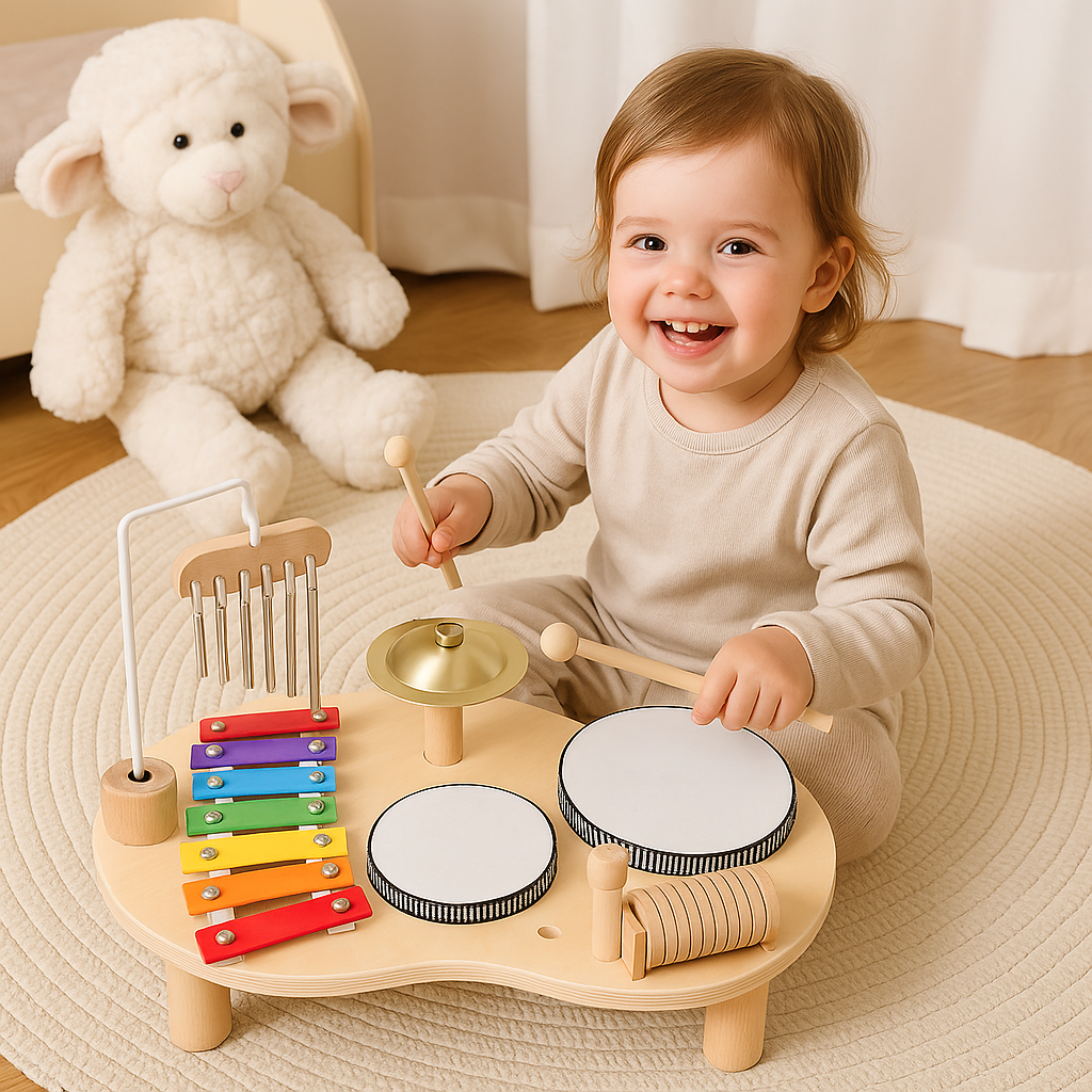 Ontwikkel creativiteit en ritme met de Rhythm & Play Montessori Muziektafel