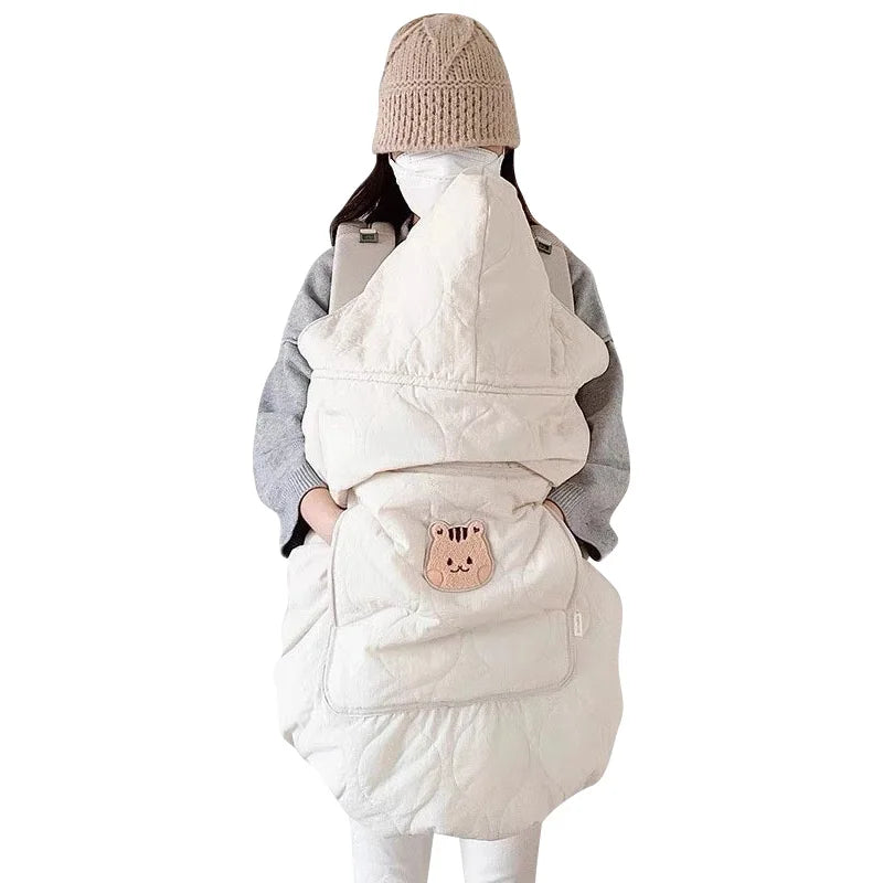 BearHug Autumn Winter Baby Deken houdt je baby warm en knus in de draagzak