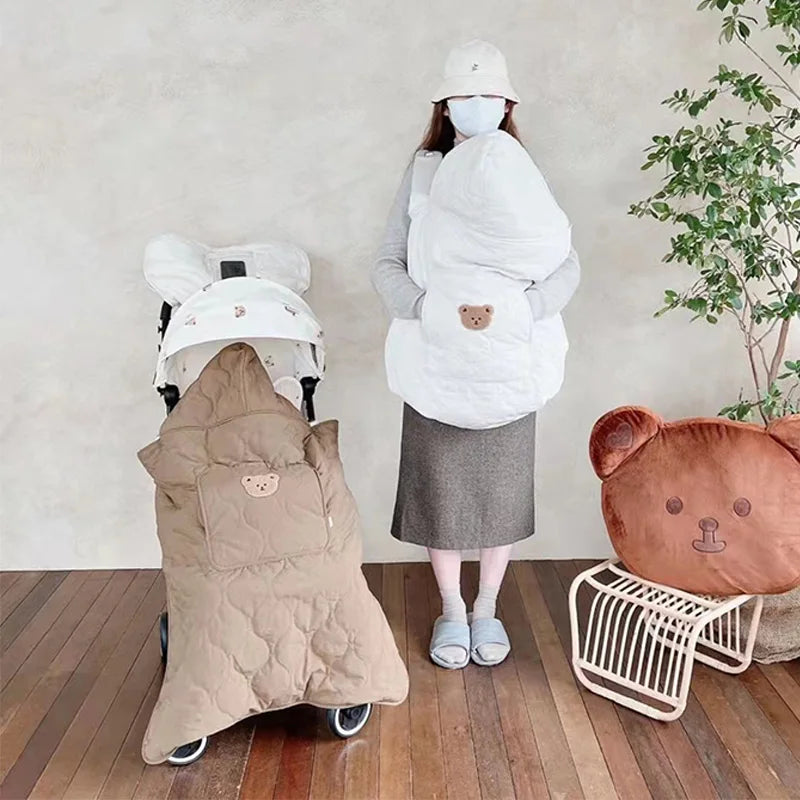 BearHug Autumn Winter Baby Deken houdt je baby warm en knus in de draagzak