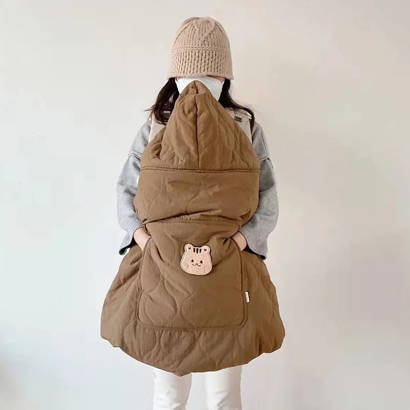BearHug Autumn Winter Baby Deken houdt je baby warm en knus in de draagzak