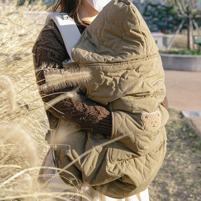 BearHug Autumn Winter Baby Deken houdt je baby warm en knus in de draagzak