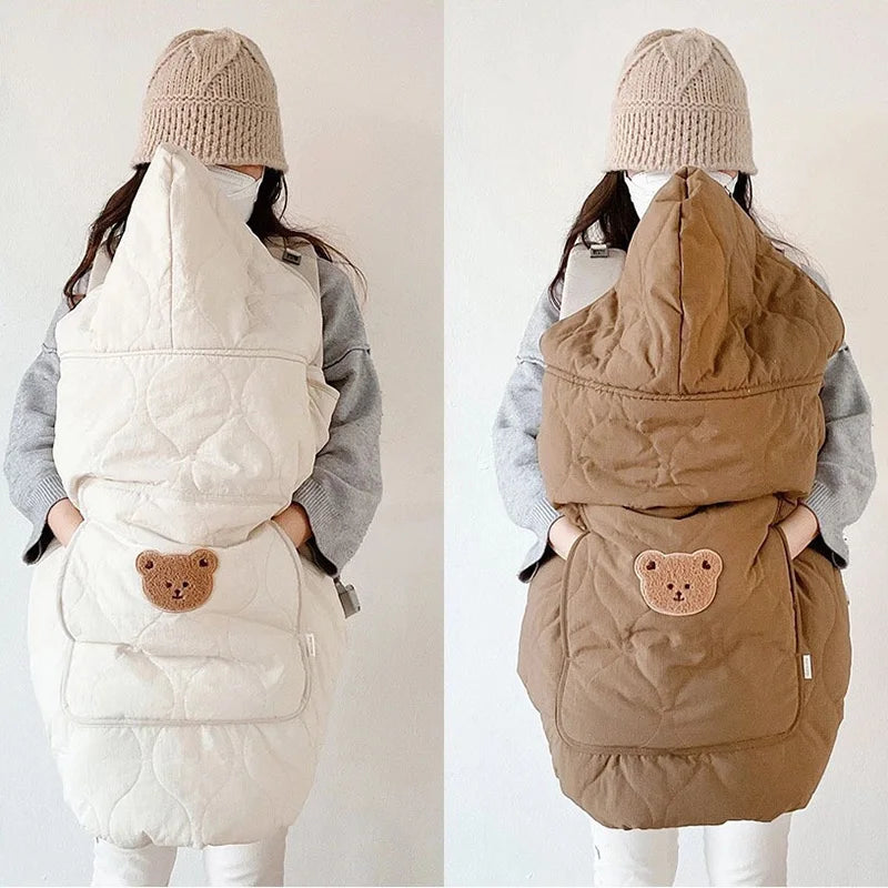 BearHug Autumn Winter Baby Deken houdt je baby warm en knus in de draagzak