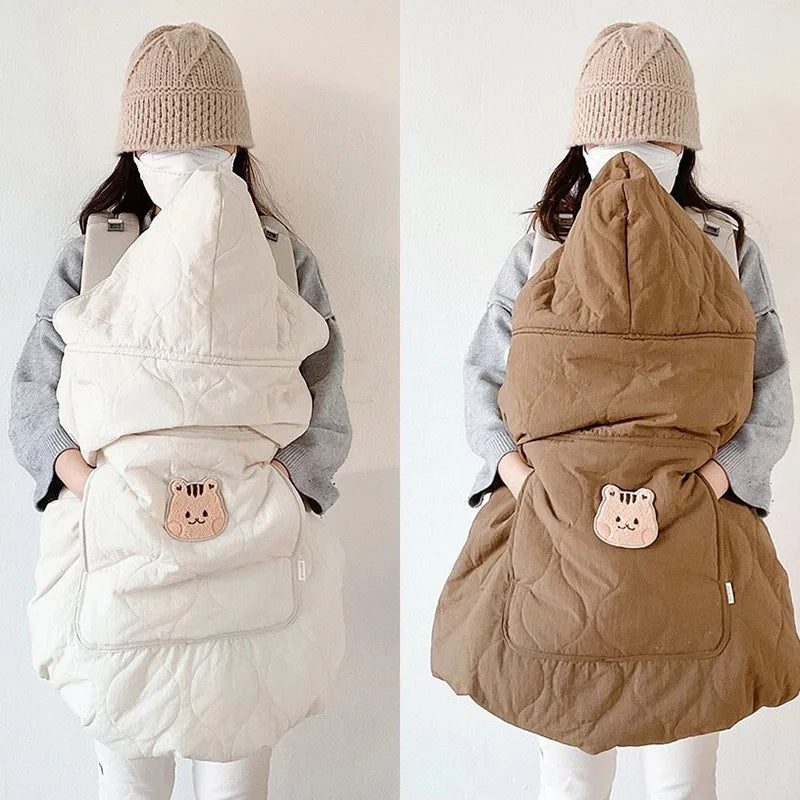 BearHug Autumn Winter Baby Deken houdt je baby warm en knus in de draagzak