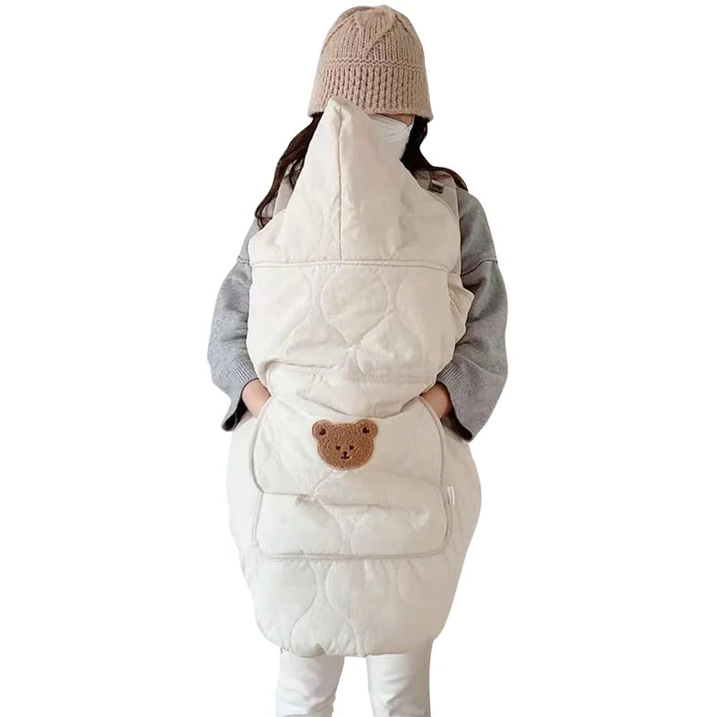 BearHug Autumn Winter Baby Deken houdt je baby warm en knus in de draagzak