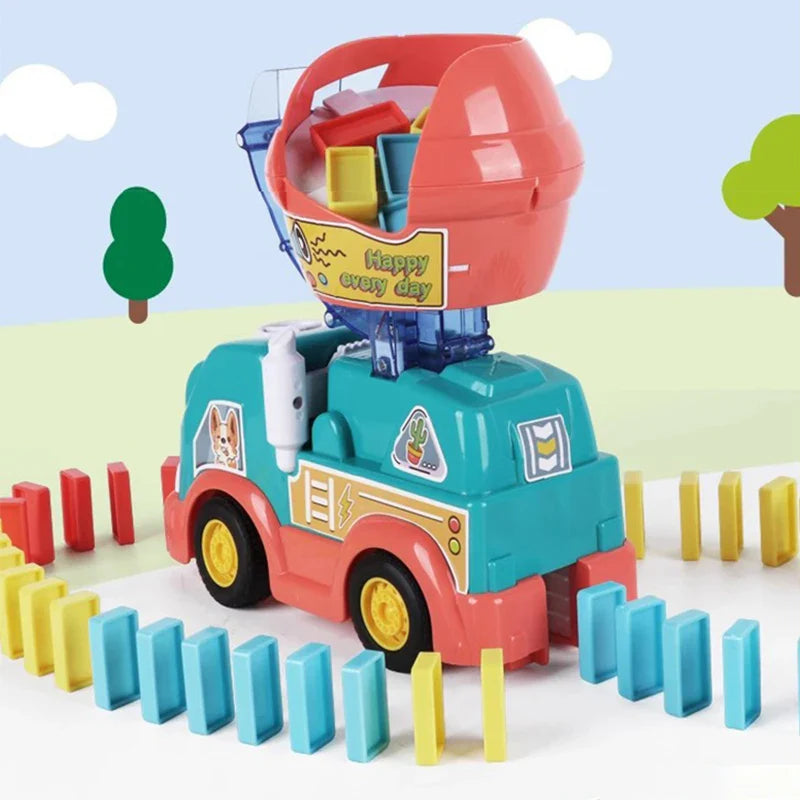 Bouw, leer en speel urenlang zonder schermen met de Build & Learn Domino Express: