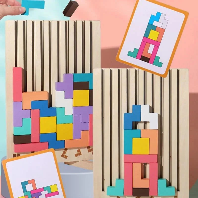 Totem Tower Houten Stapelpuzzel voor Uren Bouwplezier