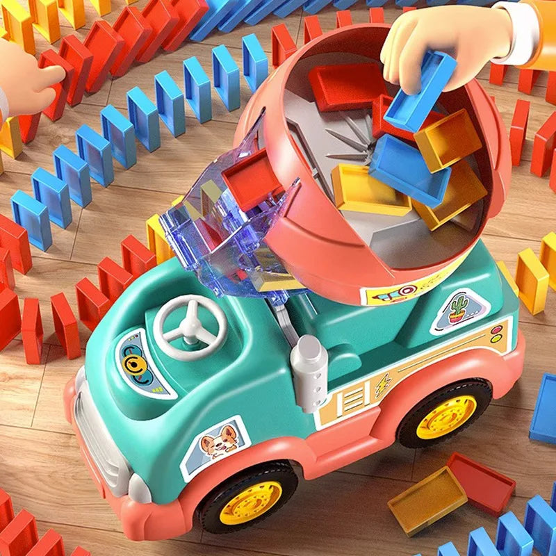 Bouw, leer en speel urenlang zonder schermen met de Build & Learn Domino Express: