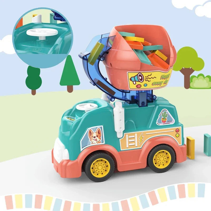 Bouw, leer en speel urenlang zonder schermen met de Build & Learn Domino Express:
