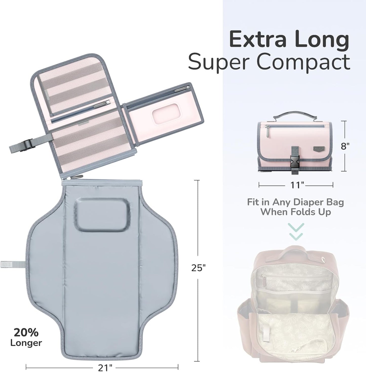 CozyClutch™ de luier verschoonmat voor onderweg