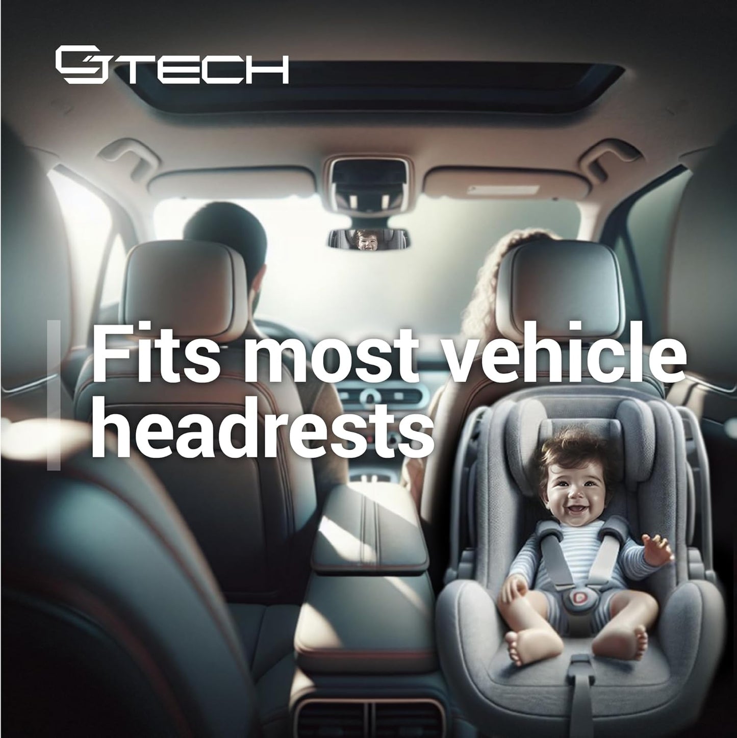 Houd je kleintje zichtbaar en veilig tijdens autoritjes met de Baby Smile Auto Spiegel