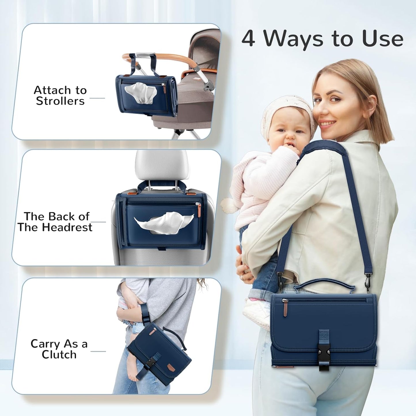 CozyClutch™ de luier verschoonmat voor onderweg