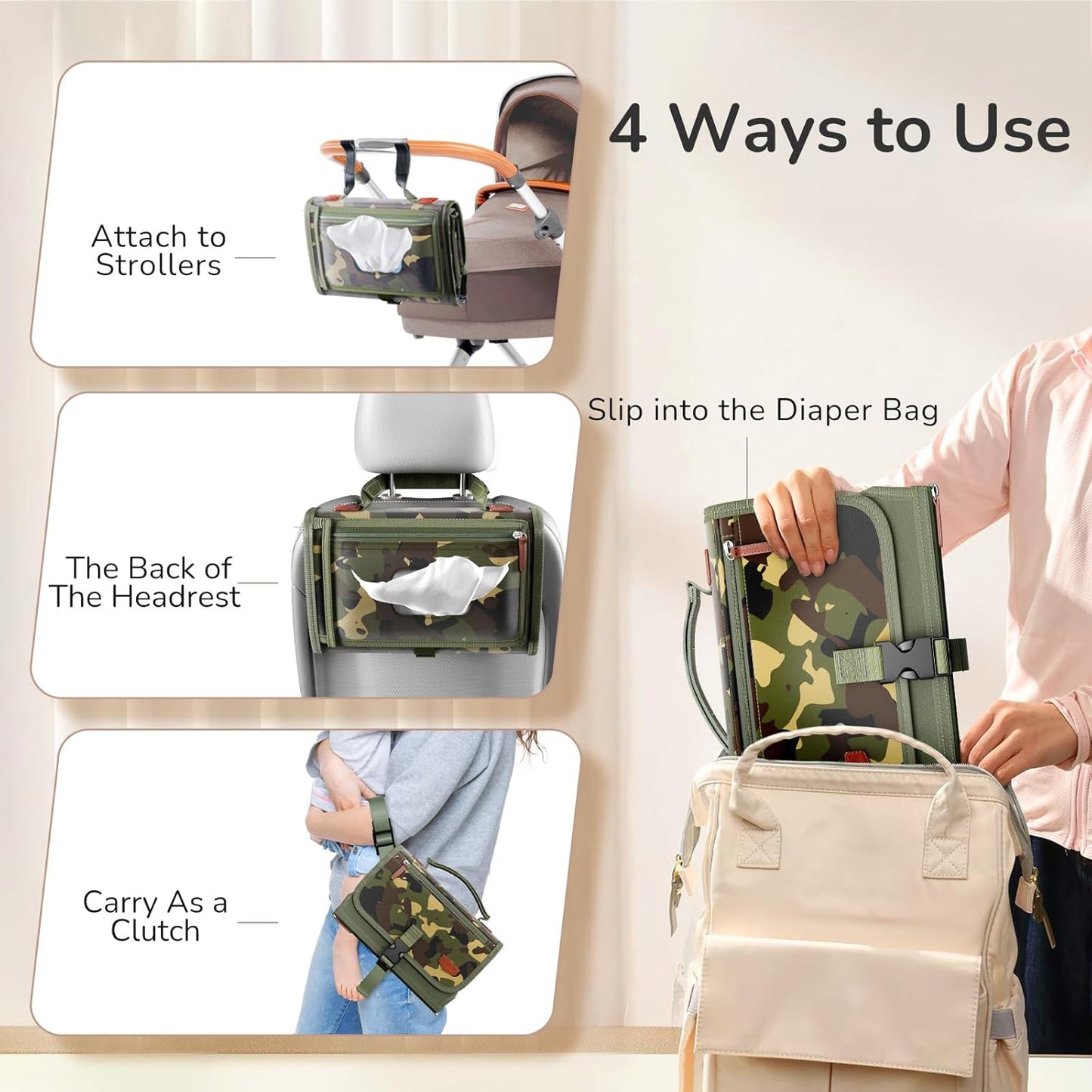 CozyClutch™ de luier verschoonmat voor onderweg