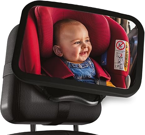 Houd je kleintje zichtbaar en veilig tijdens autoritjes met de Baby Smile Auto Spiegel