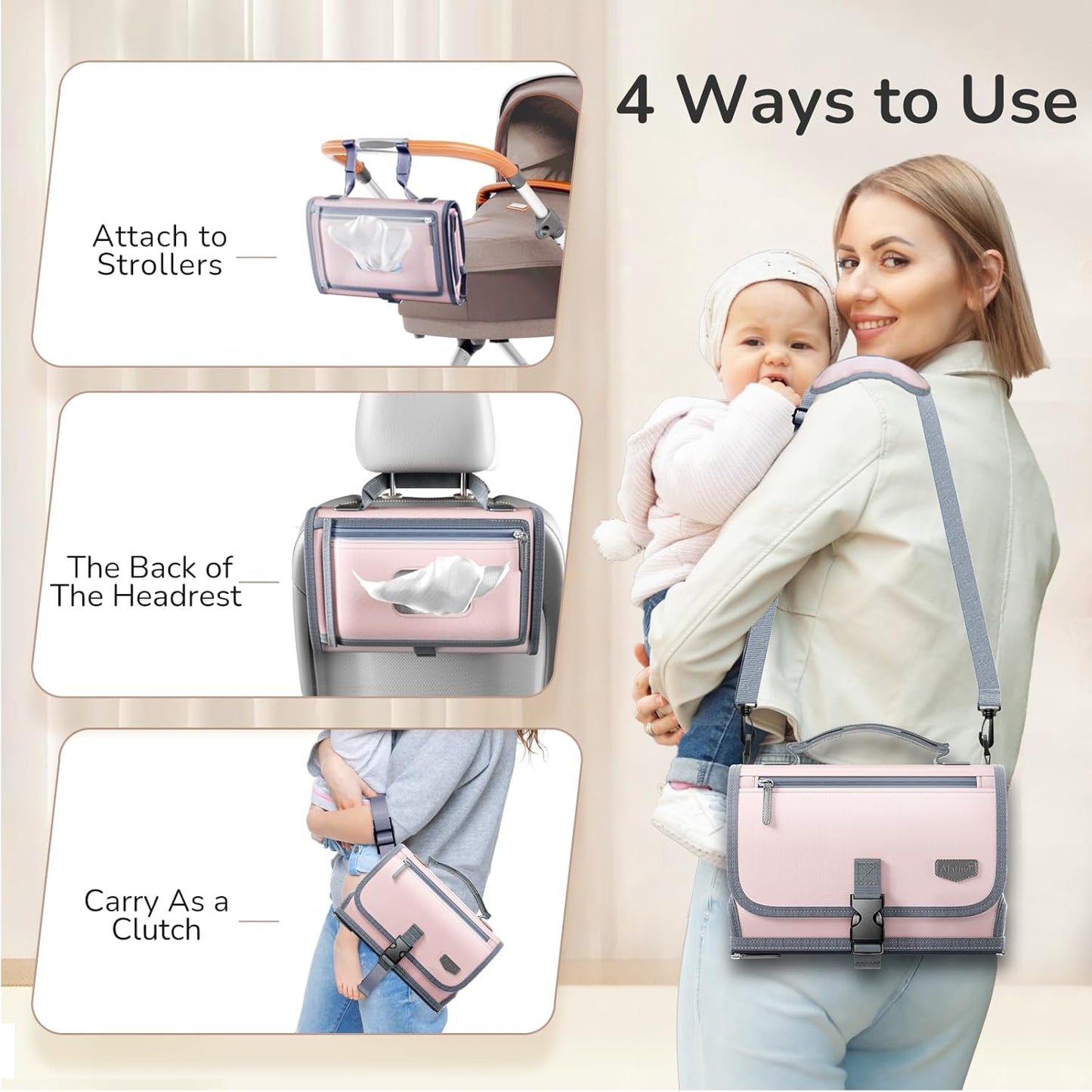 CozyClutch™ de luier verschoonmat voor onderweg