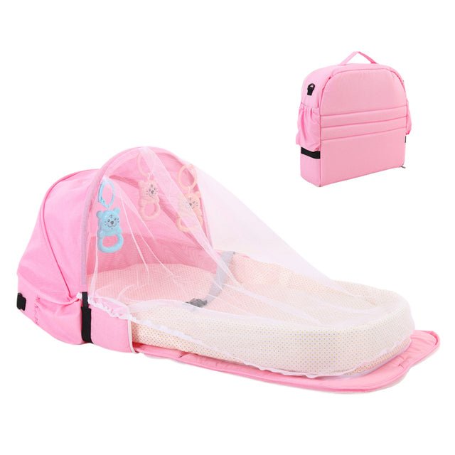 TravelNest Baby Reisbedje biedt een veilig en compact bedje voor je baby overal onderweg