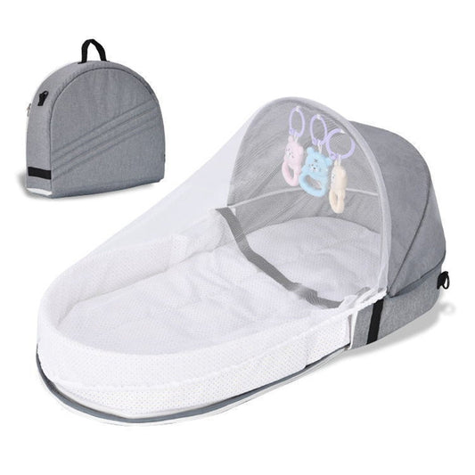 TravelNest Baby Reisbedje biedt een veilig en compact bedje voor je baby overal onderweg